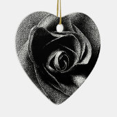 ZWARTE ROOS KERAMISCH ORNAMENT (Rechts)