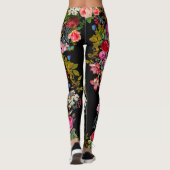 Zwarte  Roos Leggings (Achterkant)