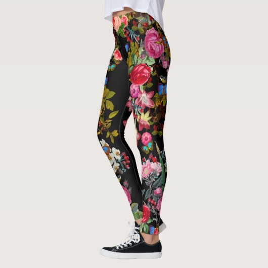 Zwarte  Roos Leggings (Links)