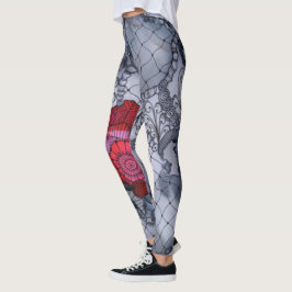 Zwarte Roos Leggings