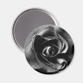ZWARTE ROOS MAGNEET (Voorkant / Achterkant)