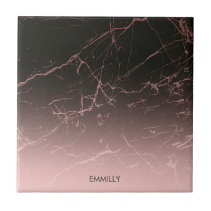 Zwarte Roos marmer Tegeltje