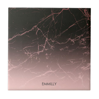 Zwarte Roos marmer Tegeltje