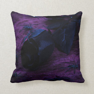 Zwarte Roos omkeerbare piloot Kussen