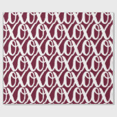 Zwarte Roos Rood Wit Patroon Cadeaupapier (Vlak)