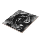 ZWARTE ROOS TEGELTJE (Zijkant)