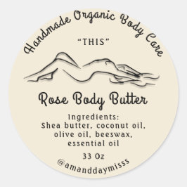 Zwarte Roos voor carrosserieballade Verpakking Ronde Sticker