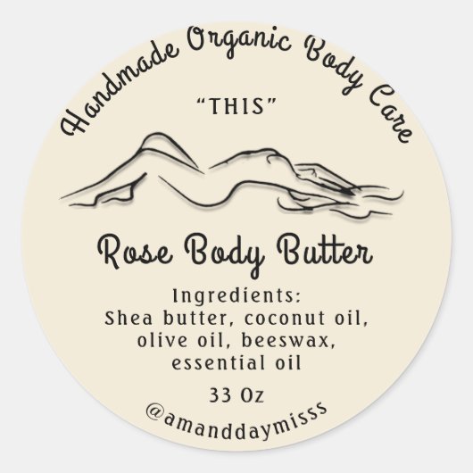 Zwarte Roos voor carrosserieballade Verpakking Ronde Sticker (Voorkant)