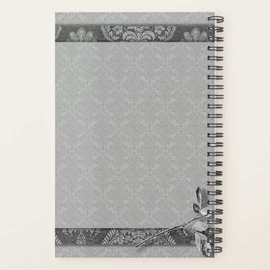 Zwarte Roos Wekelijks/Maandelijks Planner (Achterkant)