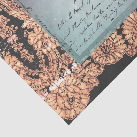 ZWARTE ROOS ZWARTE LACE HALLOEEN WEEFSELPAPIER TISSUEPAPIER (Detail)