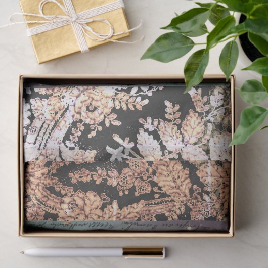 ZWARTE ROOS ZWARTE LACE HALLOEEN WEEFSELPAPIER TISSUEPAPIER (Geschenk)