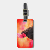 Zwarte rooster -  bagagelabel (Voorkant verticaal)