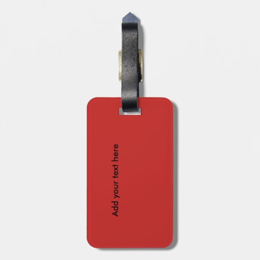 Zwarte rooster -  bagagelabel (Achterkant verticaal)