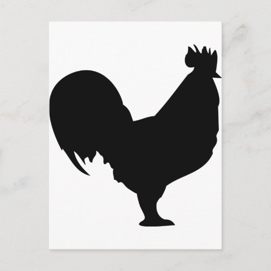 zwarte rooster briefkaart (Voorkant)