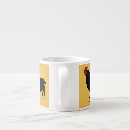 Zwarte Rooster Espresso Cup Espresso Kop (Achterkant)