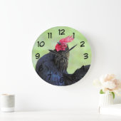 Zwarte rooster grote klok (Huis)