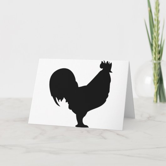 zwarte rooster kaart (Voorkant)
