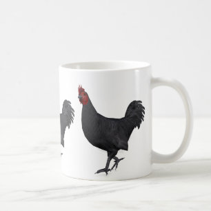 Zwarte rooster koffiemok