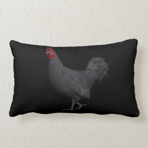 Zwarte rooster kussen