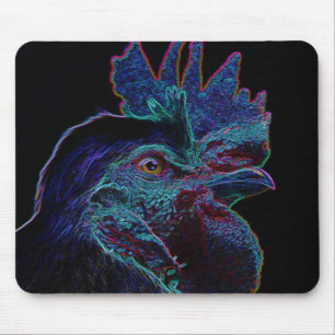 zwarte rooster muismat