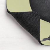 Zwarte rooster muismat (Hoek)