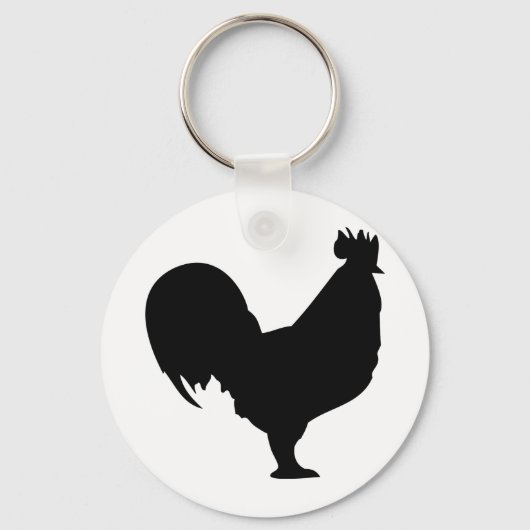 zwarte rooster sleutelhanger (Voorkant)