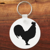 zwarte rooster sleutelhanger (Voorkant)