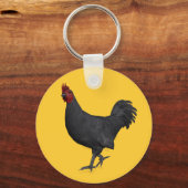 Zwarte rooster sleutelhanger (Voorkant)