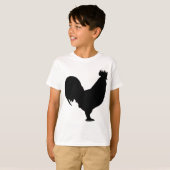 zwarte rooster t-shirt (Voorkant volledig)