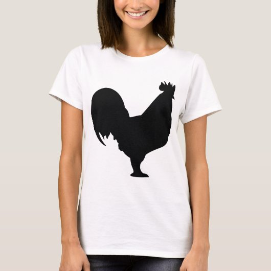 zwarte rooster t-shirt (Voorkant)