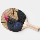 Zwarte rooster tafeltennisbatje (Zijkant)