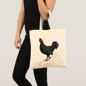 Zwarte rooster tote bag (Voorkant (product))