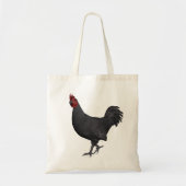 Zwarte rooster tote bag (Voorkant)