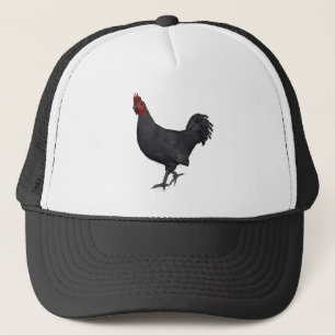 Zwarte rooster trucker pet