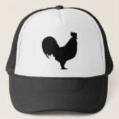 zwarte rooster trucker pet (Voorkant)