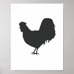 Zwarte-roosterschilderende kunstschilderkunst poster