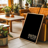 Zwarte Rooted Christelijke geloof citaat Poster