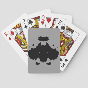 Zwarte Rorschach-kunst op fietspafspeelkaarten Pokerkaarten