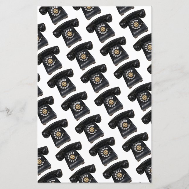  zwarte roterende telefoon (Voorkant)