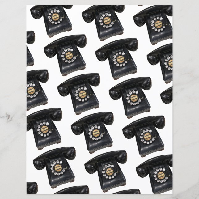  zwarte roterende telefoon (Voorkant)
