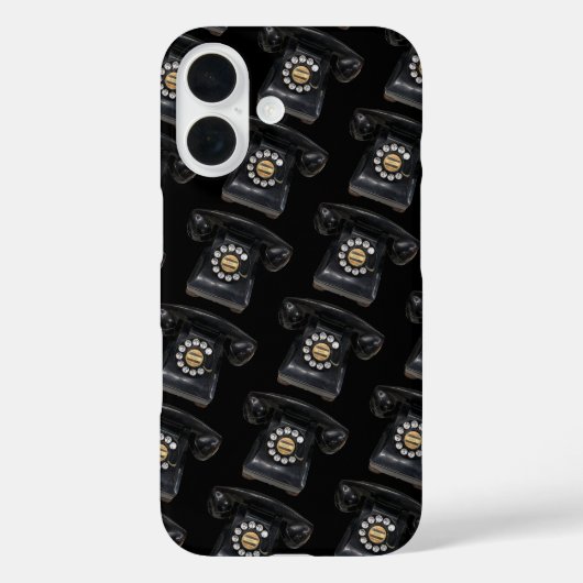  zwarte roterende telefoon Case-Mate iPhone case (Achterkant)