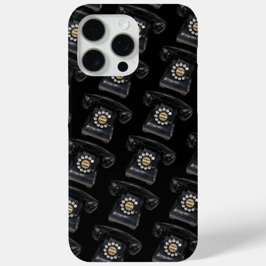 zwarte roterende telefoon Case-Mate iPhone case (Achterkant)