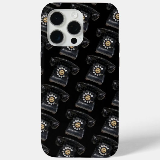 zwarte roterende telefoon Case-Mate iPhone case (Achterkant)