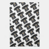 zwarte roterende telefoon theedoek (Verticaal)