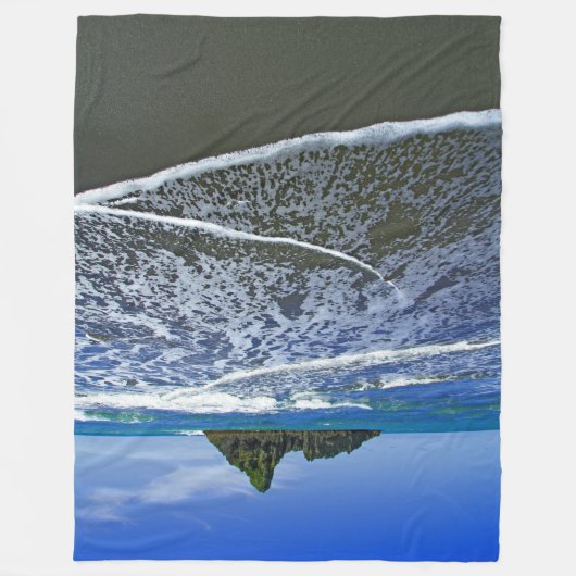 ZWARTE ROTS FLEECE DEKEN (Voorkant)