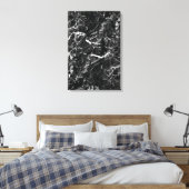 Zwarte rots surreële natuur nep steen textuur canvas afdruk (Insitu (Slaapkamer))