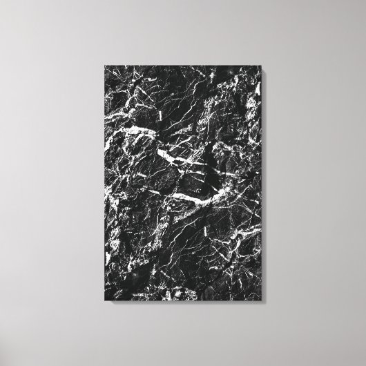 Zwarte rots surreële natuur nep steen textuur canvas afdruk (Voorkant)