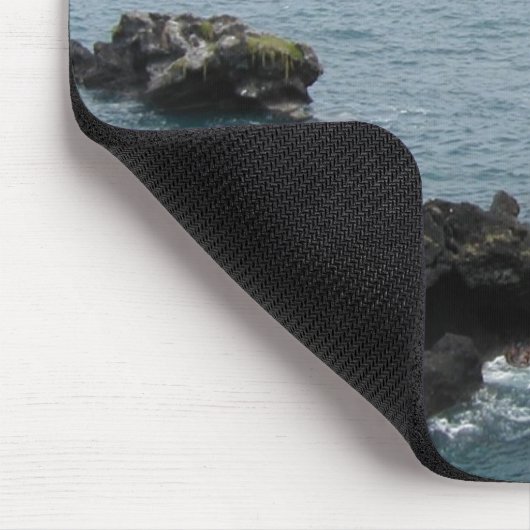 Zwarte rotshawaiiaanse mousepad muismat (Hoek)