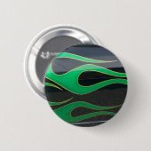 zwarte rotsvlammen ronde button 5,7 cm (Voorkant /achterkant)