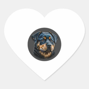 Zwarte rottweiler hart sticker